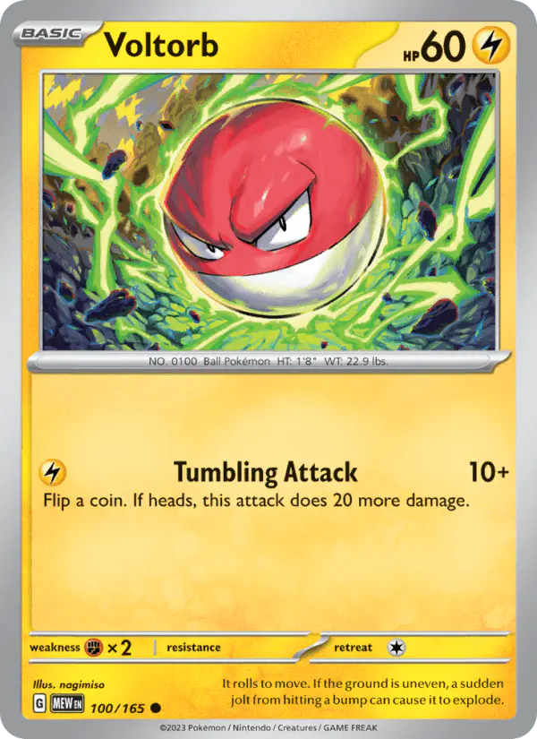 Carta Voltorb 100/165 de 151