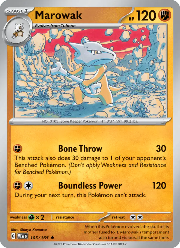Carta Marowak 105/165 de 151