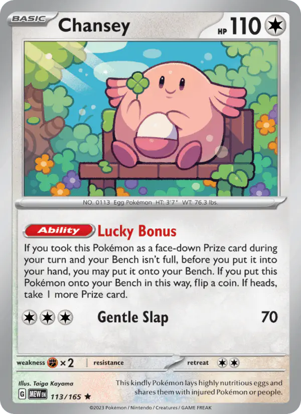 Carta Chansey 113/165 de 151