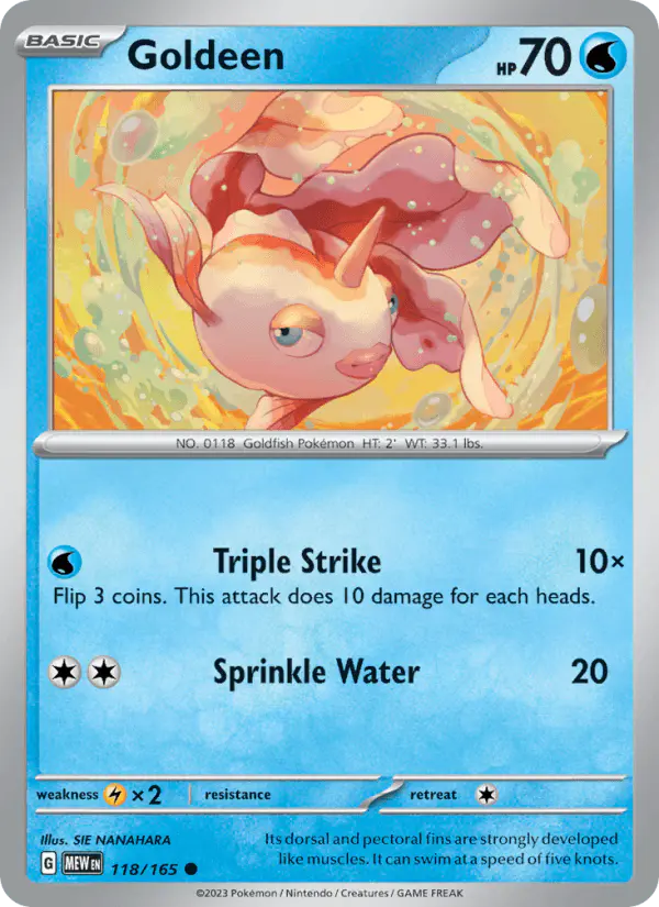 Carta Goldeen 118/165 de 151