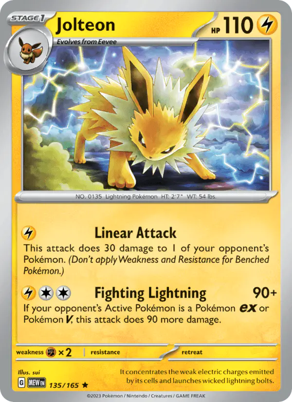 Carta Jolteon 135/165 de 151