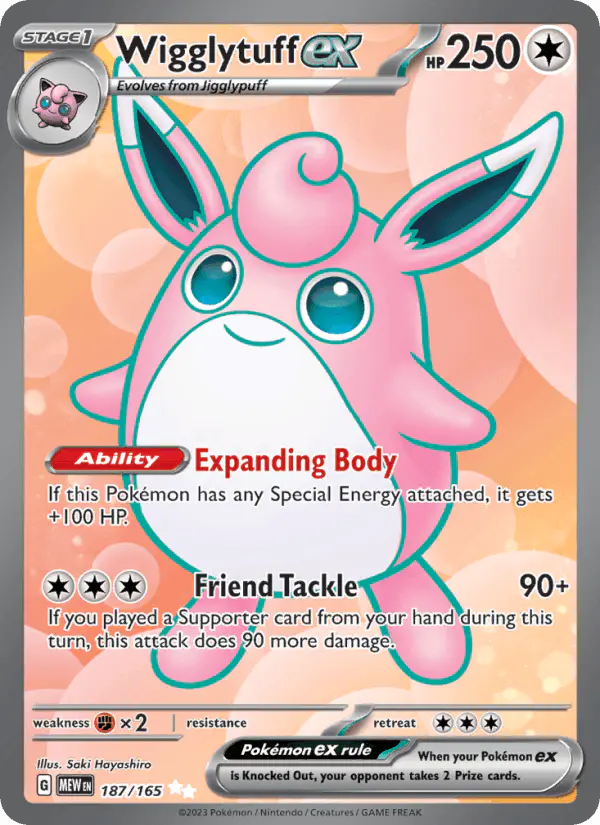 Carta Wigglytuff ex 187/165 de 151