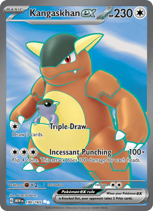 Carta Kangaskhan ex 190/165 de 151