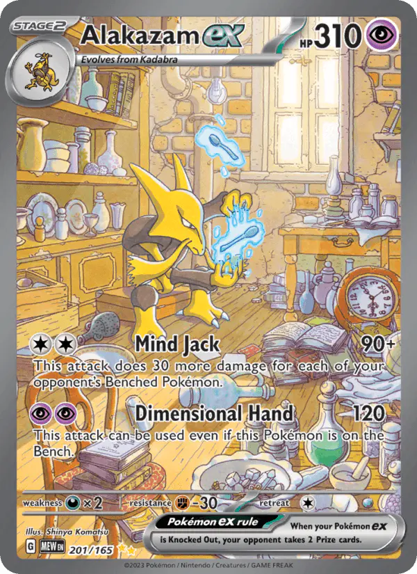 Carta Alakazam ex 201/165 de 151
