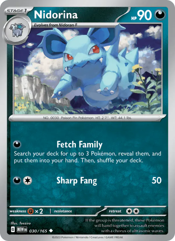 Carta Nidorina 030/165 de 151