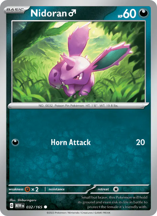 Carta Nidoran♂ 032/165 de 151