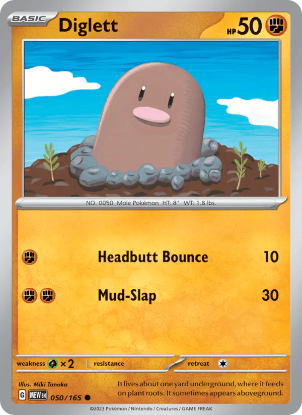 Carta Diglett 050/165 de 151