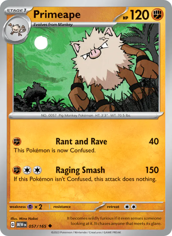 Carta Primeape 057/165 de 151