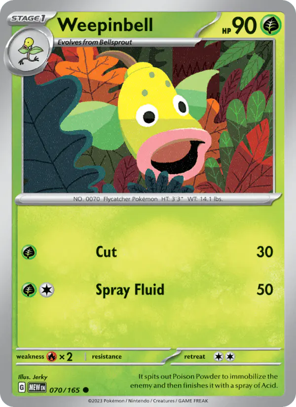 Carta Weepinbell 070/165 de 151