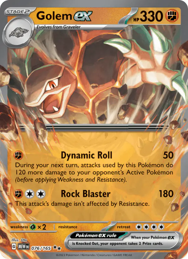 Carta Golem ex 076/165 de 151