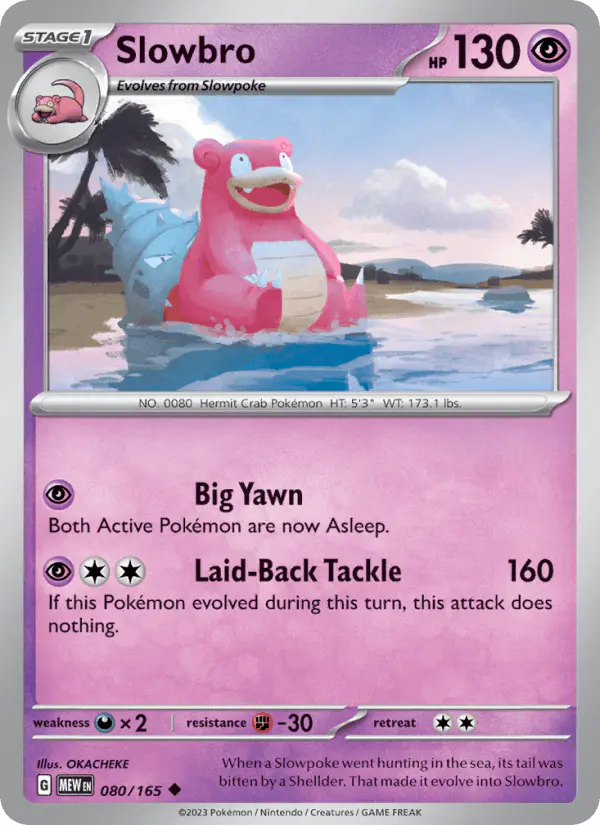 Carta Slowbro 080/165 de 151
