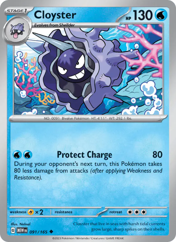 Carta Cloyster 091/165 de 151