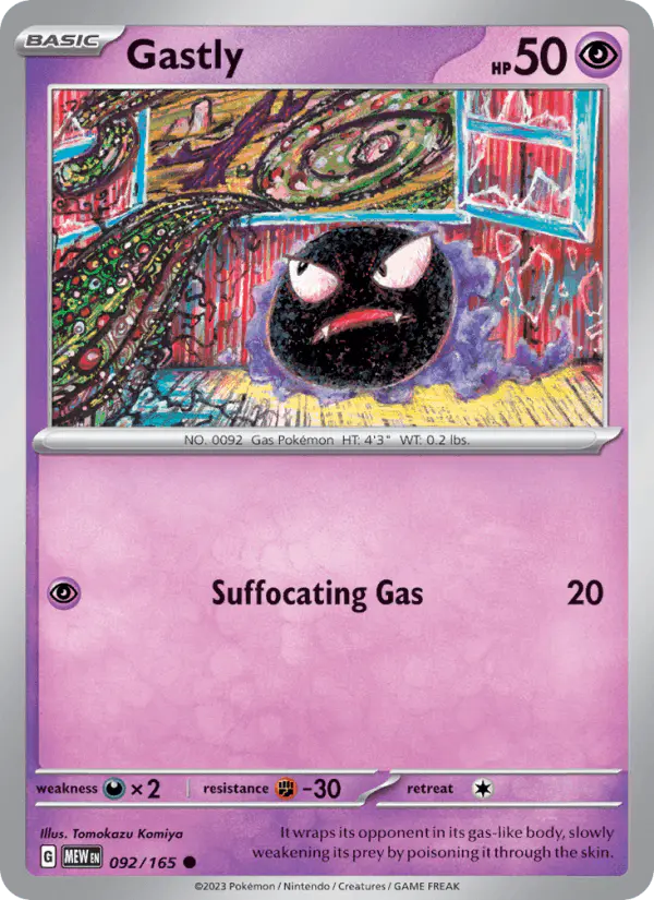 Carta Gastly 092/165 de 151