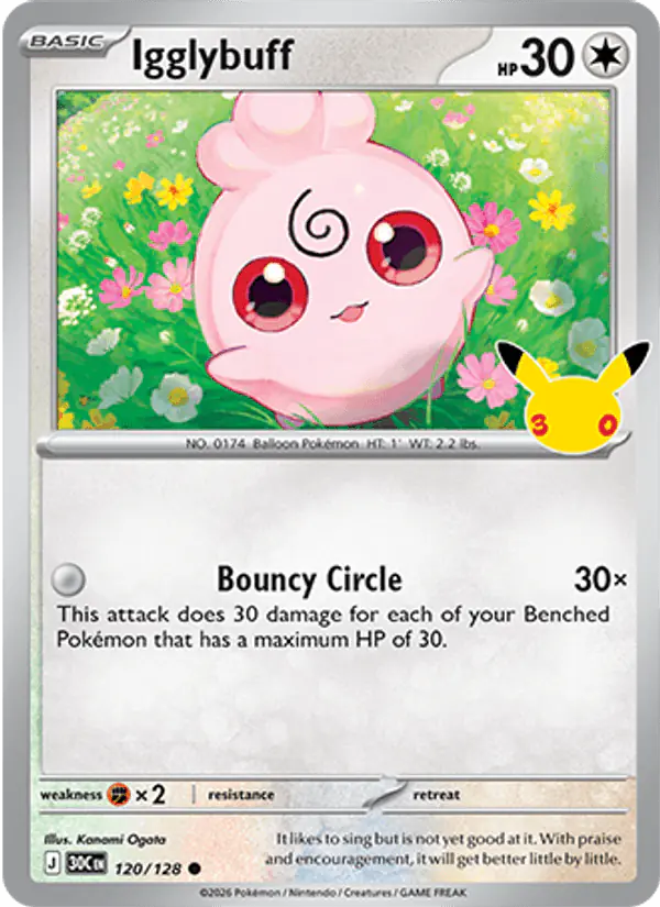 Carta Igglybuff 120/128 de 30th Celebration