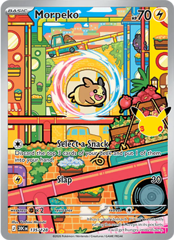 Carta Morpeko 135/128 de 30th Celebration