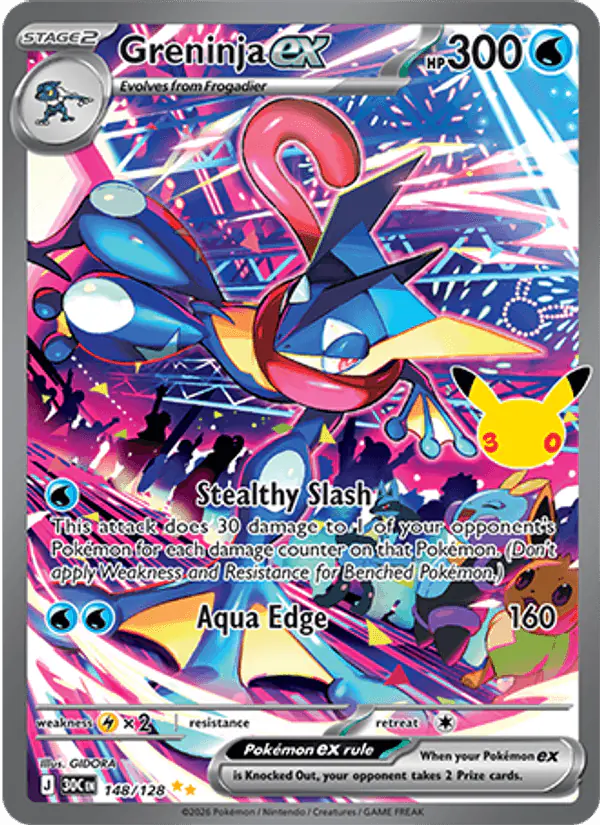 Carta Greninja ex 148/128 de 30th Celebration