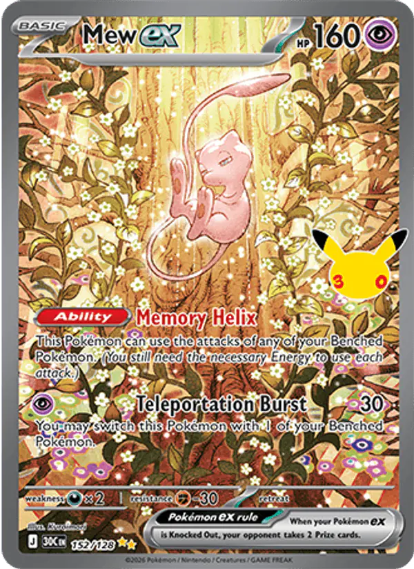 Carta Mew ex 152/128 de 30th Celebration