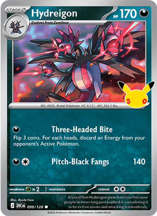 Carta Hydreigon 099/128 de 30th Celebration