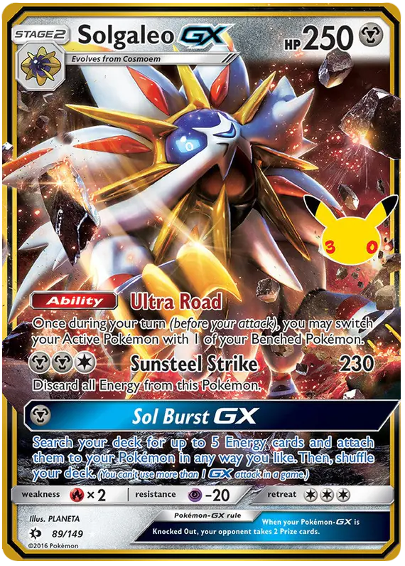 Carta Solgaleo GX 017/030 de 30th Classic Collection