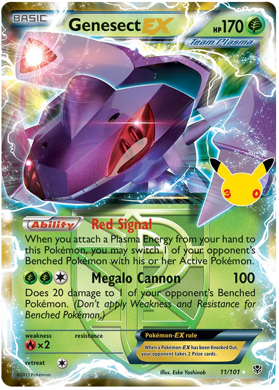 Carta Genesect EX 004/030 de 30th Classic Collection