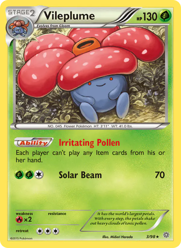 Carta Vileplume 3/98 de Ancient Origins