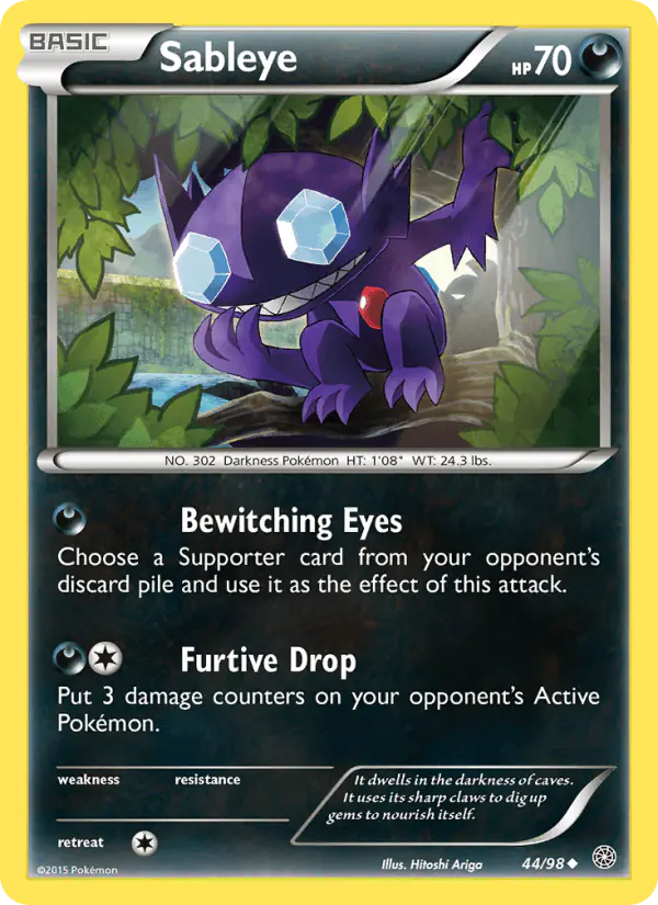Carta Sableye 44/98 de Ancient Origins