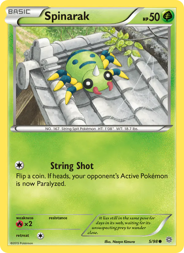 Carta Spinarak 5/98 de Ancient Origins