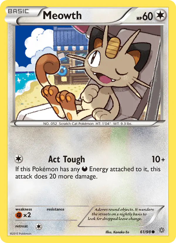 Carta Meowth 61/98 de Ancient Origins