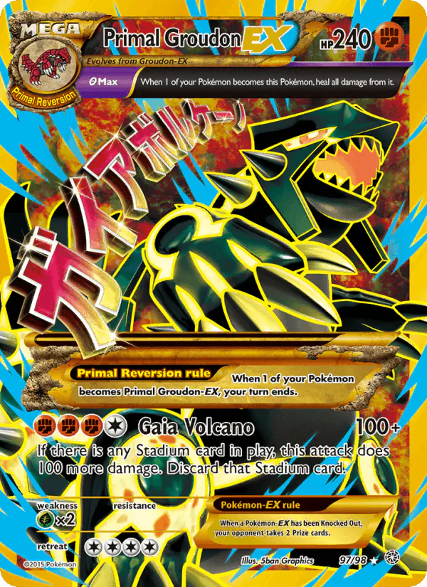 Carta Primal Groudon EX 97/98 de Ancient Origins