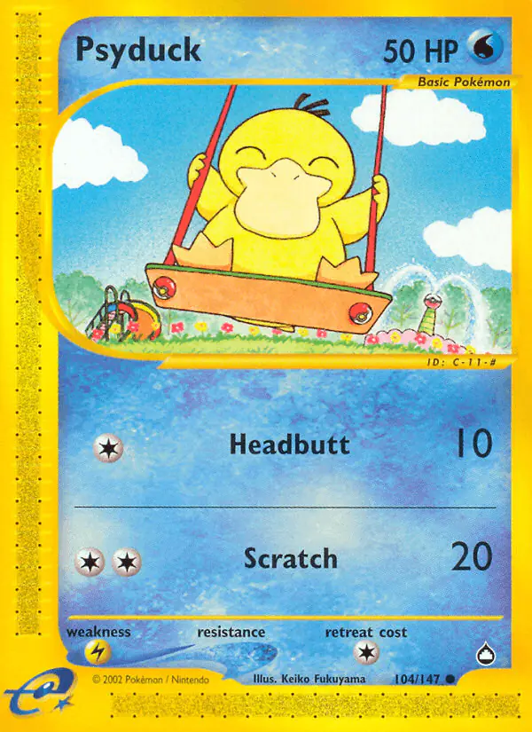 Carta Psyduck 104/147 de Aquapolis