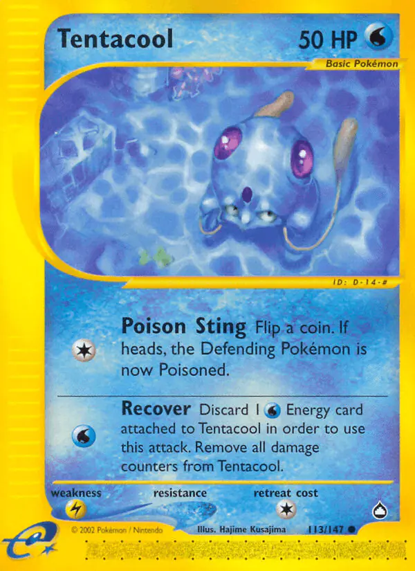 Carta Tentacool 113/147 de Aquapolis