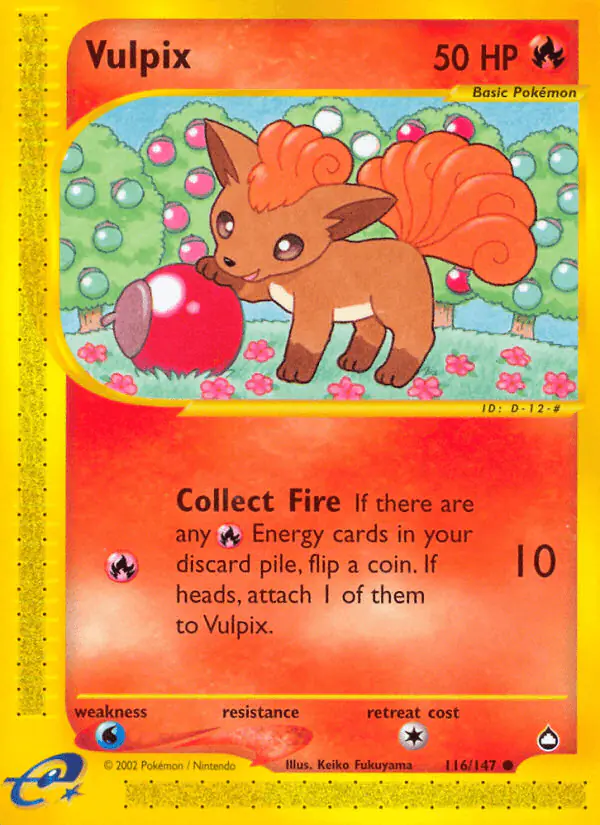 Carta Vulpix 116/147 de Aquapolis