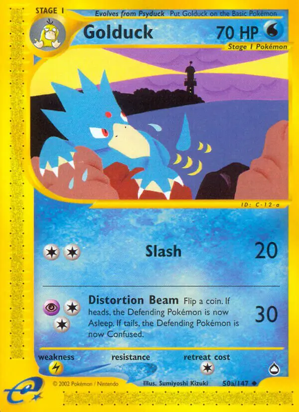 Carta Golduck 50b de Aquapolis