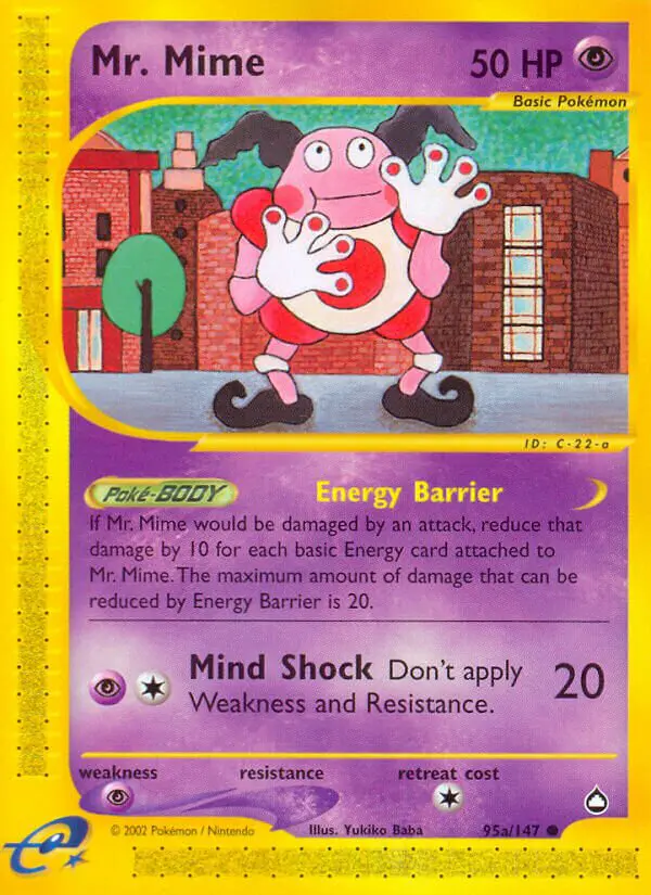 Carta Mr. Mime 95a de Aquapolis