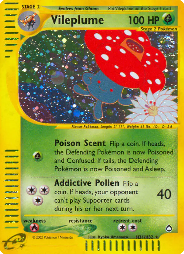 Carta Vileplume H31 de Aquapolis