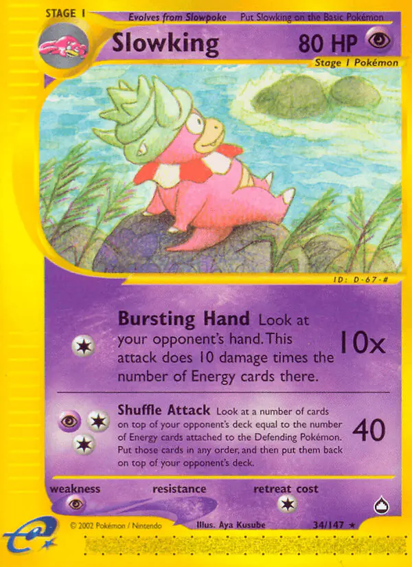 Carta Slowking 34/147 de Aquapolis