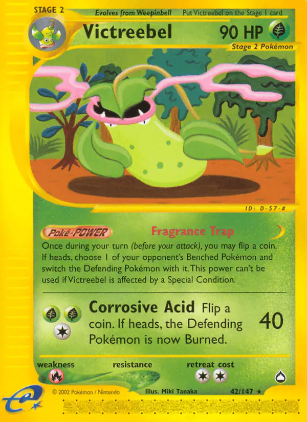 Carta Victreebel 42/147 de Aquapolis