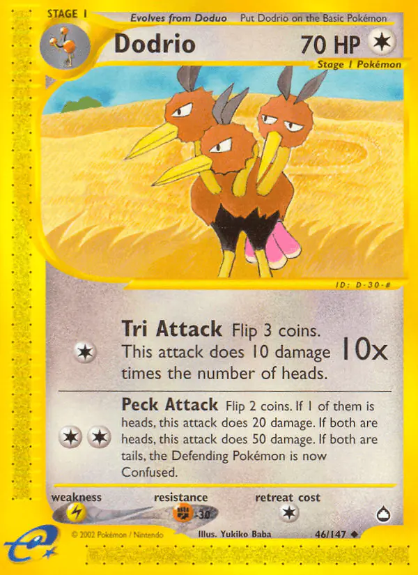 Carta Dodrio 46/147 de Aquapolis