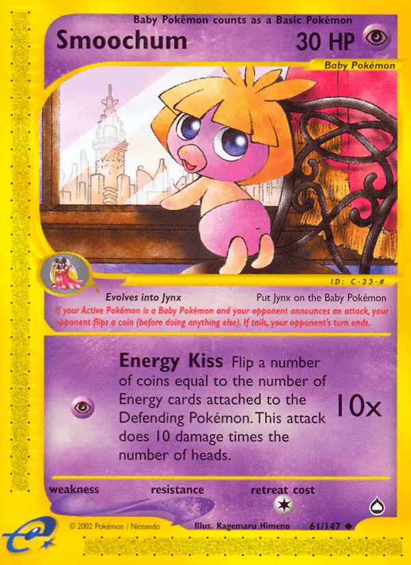 Carta Smoochum 61/147 de Aquapolis