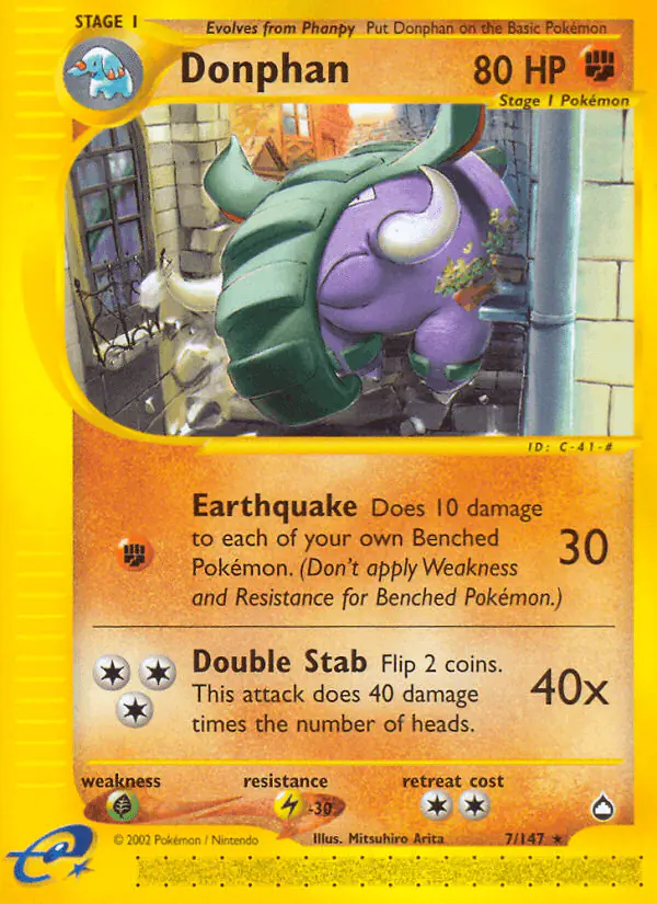 Carta Donphan 7/147 de Aquapolis