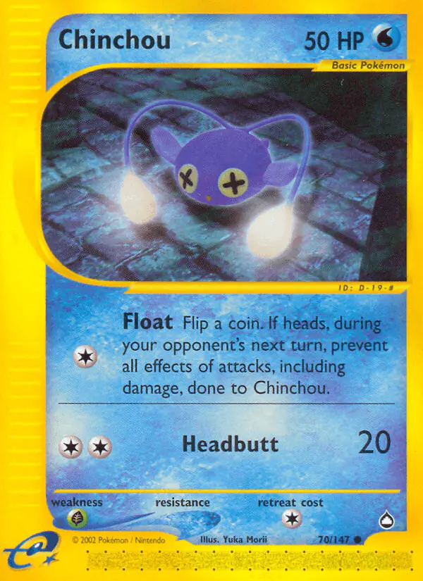 Carta Chinchou 70/147 de Aquapolis