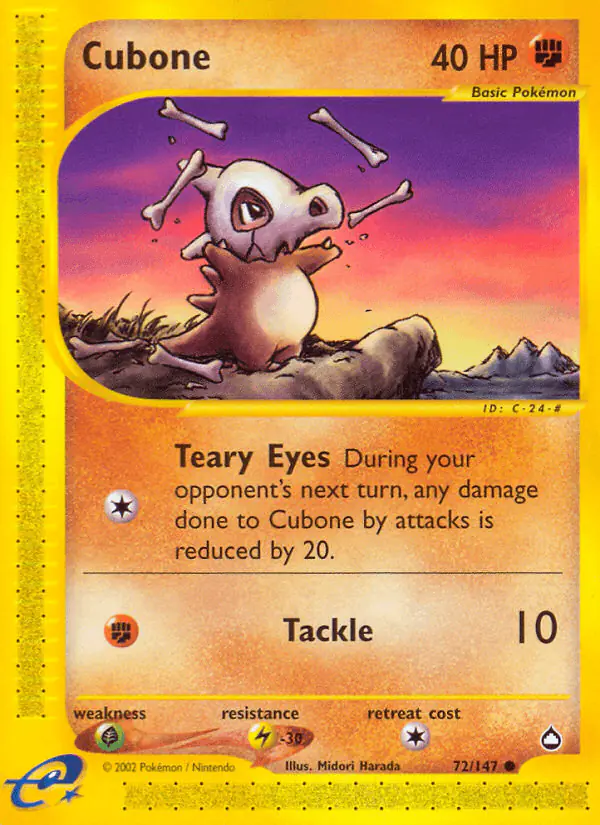 Carta Cubone 72/147 de Aquapolis
