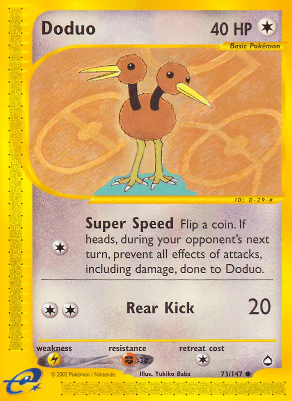 Carta Doduo 73/147 de Aquapolis