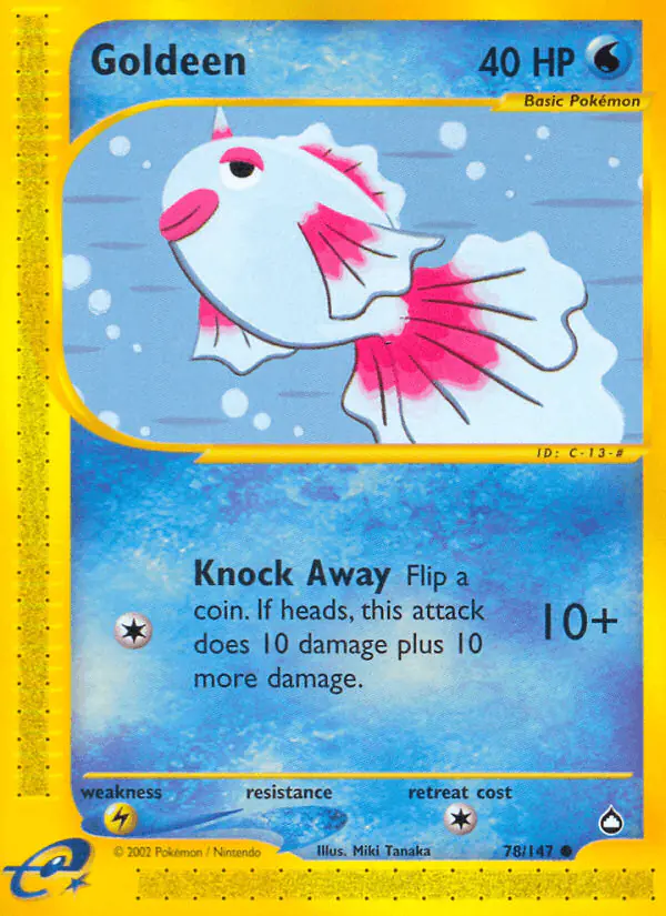 Carta Goldeen 78/147 de Aquapolis