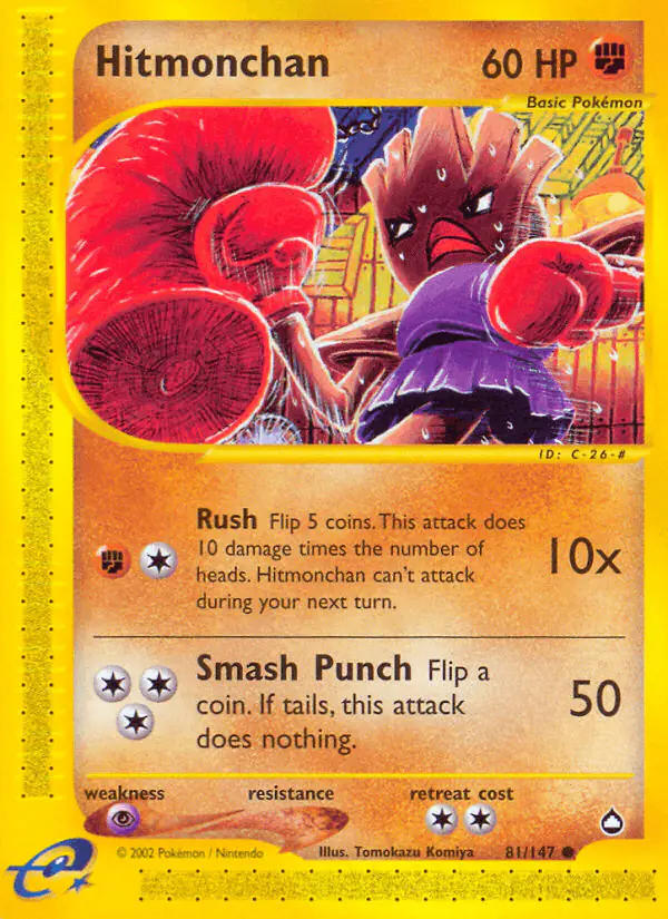 Carta Hitmonchan 81/147 de Aquapolis