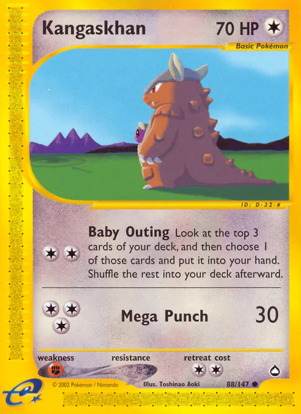Carta Kangaskhan 88/147 de Aquapolis