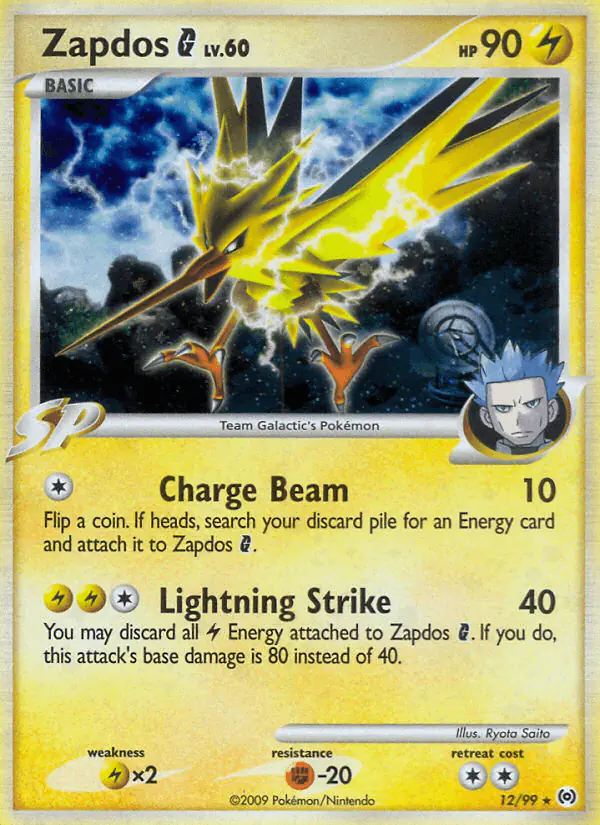 Carta Zapdos G 12/99 de Arceus