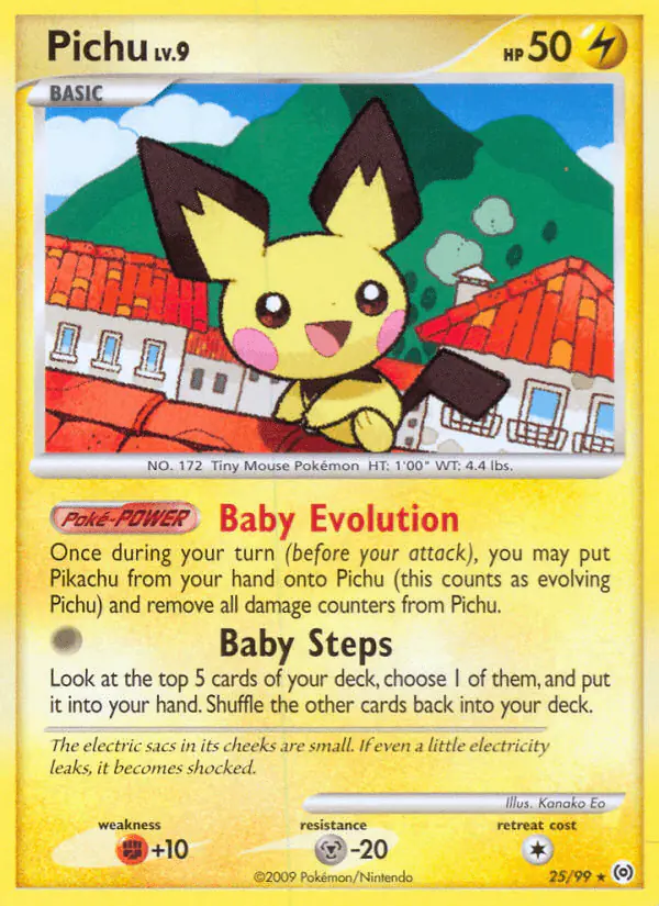 Carta Pichu 25/99 de Arceus