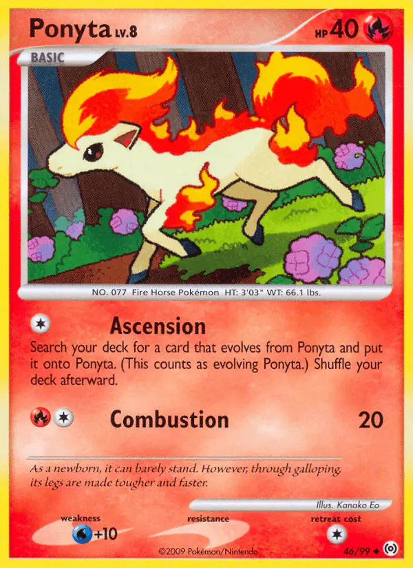 Carta Ponyta 46/99 de Arceus