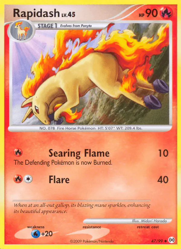 Carta Rapidash 47/99 de Arceus
